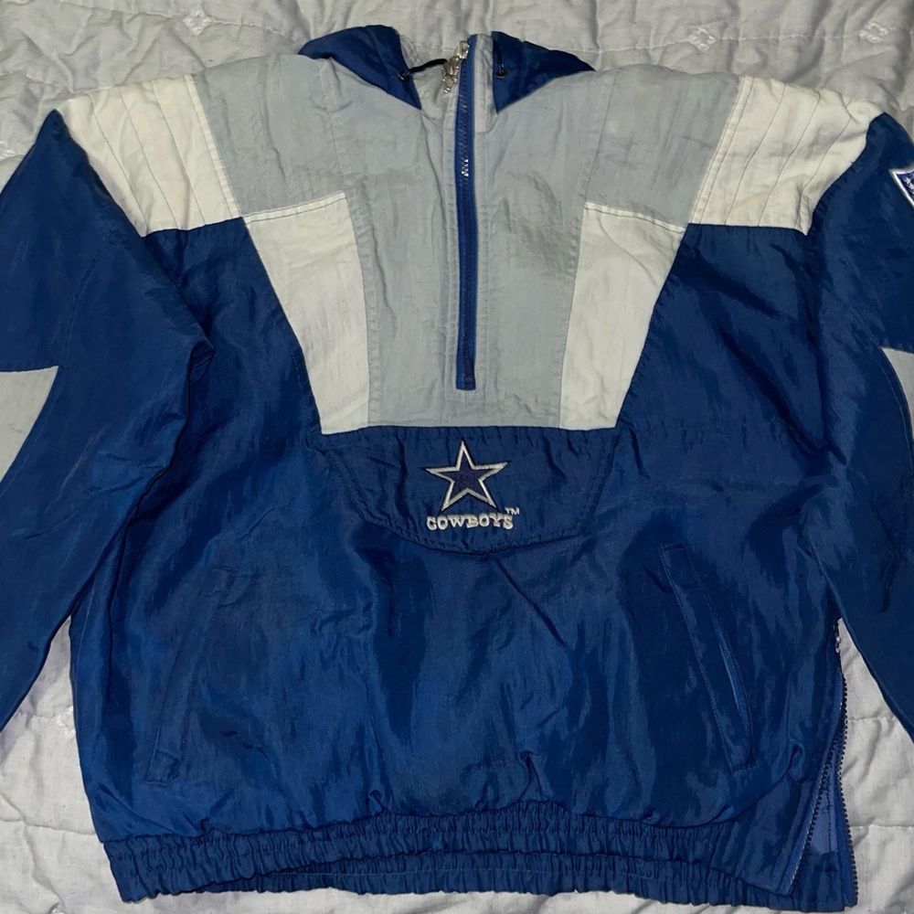 Dallas Cowboys Vintage Starter Puffer Jacket 90s Youth Large Women Small